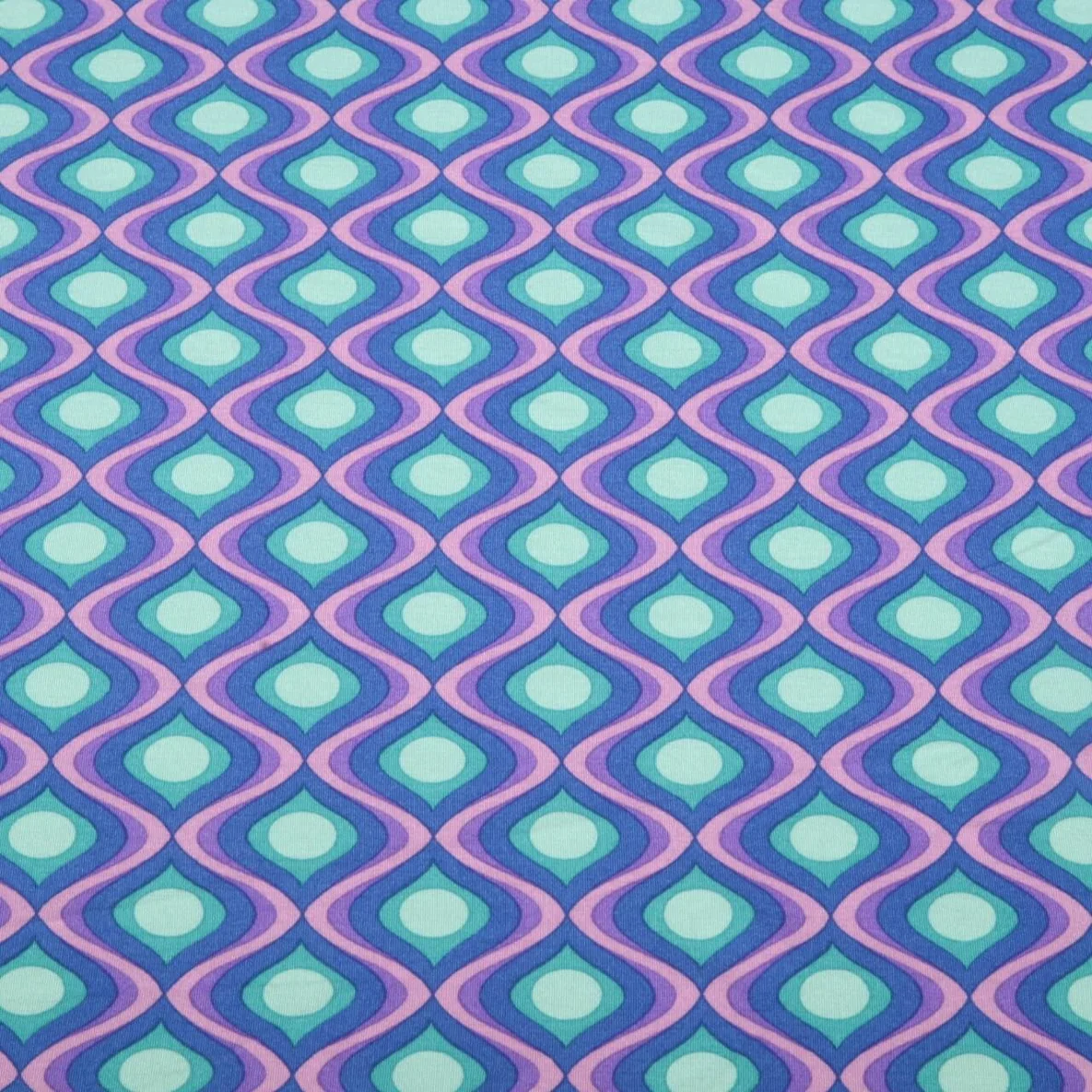 Romanit Jersey Grafisch Kobaltblau Grün