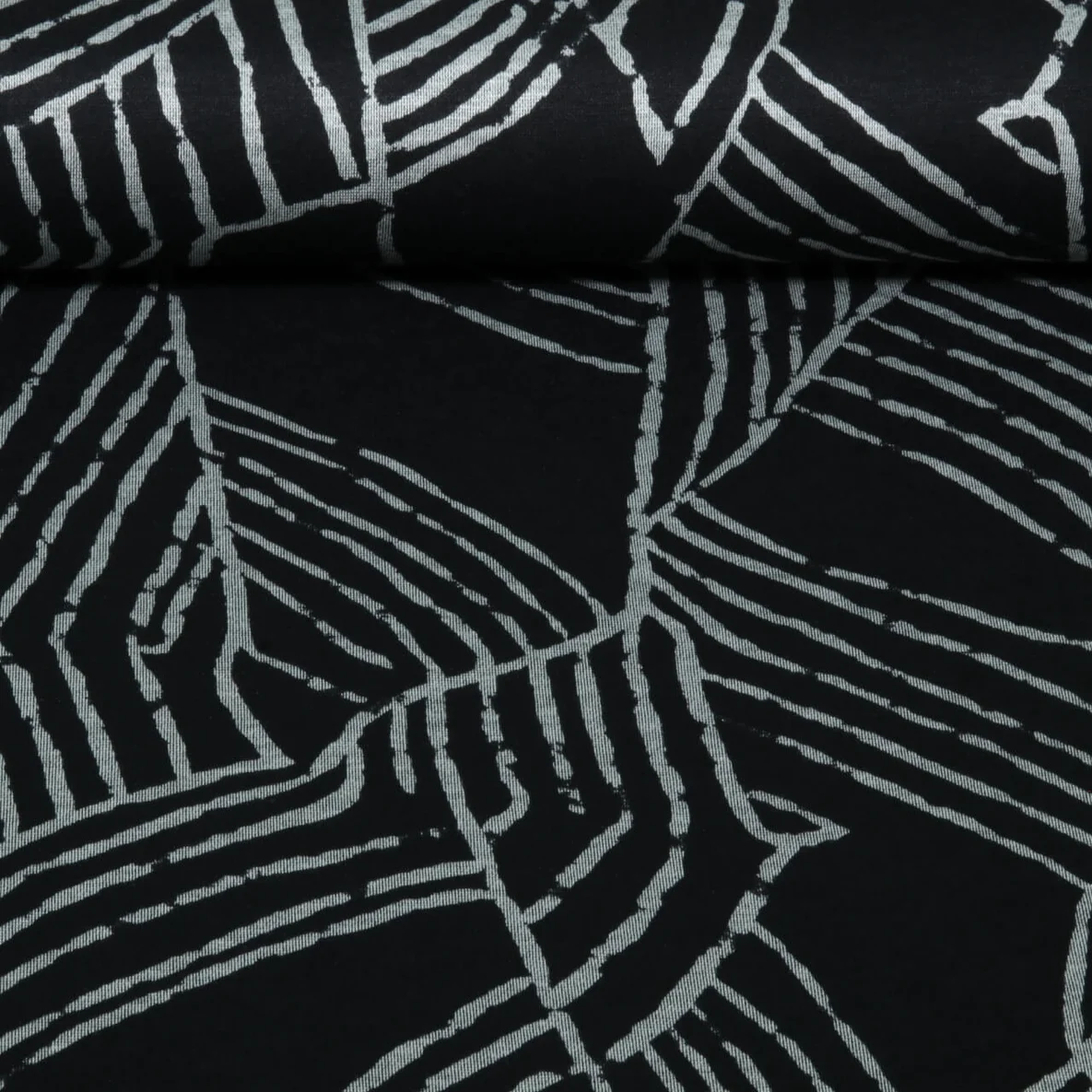 Romanit Jersey Linien Schwarz Silbergrau