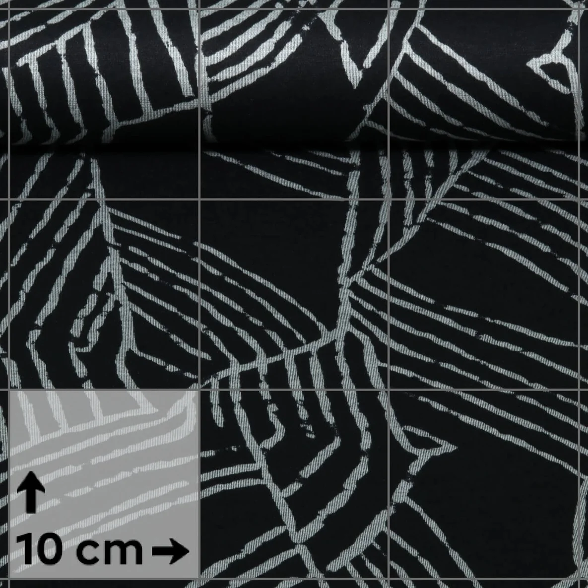 Romanit Jersey Linien Schwarz Silbergrau