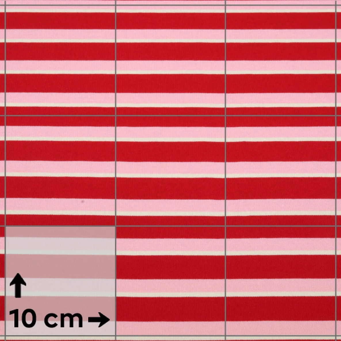 Romanit Jersey Streifen Rot