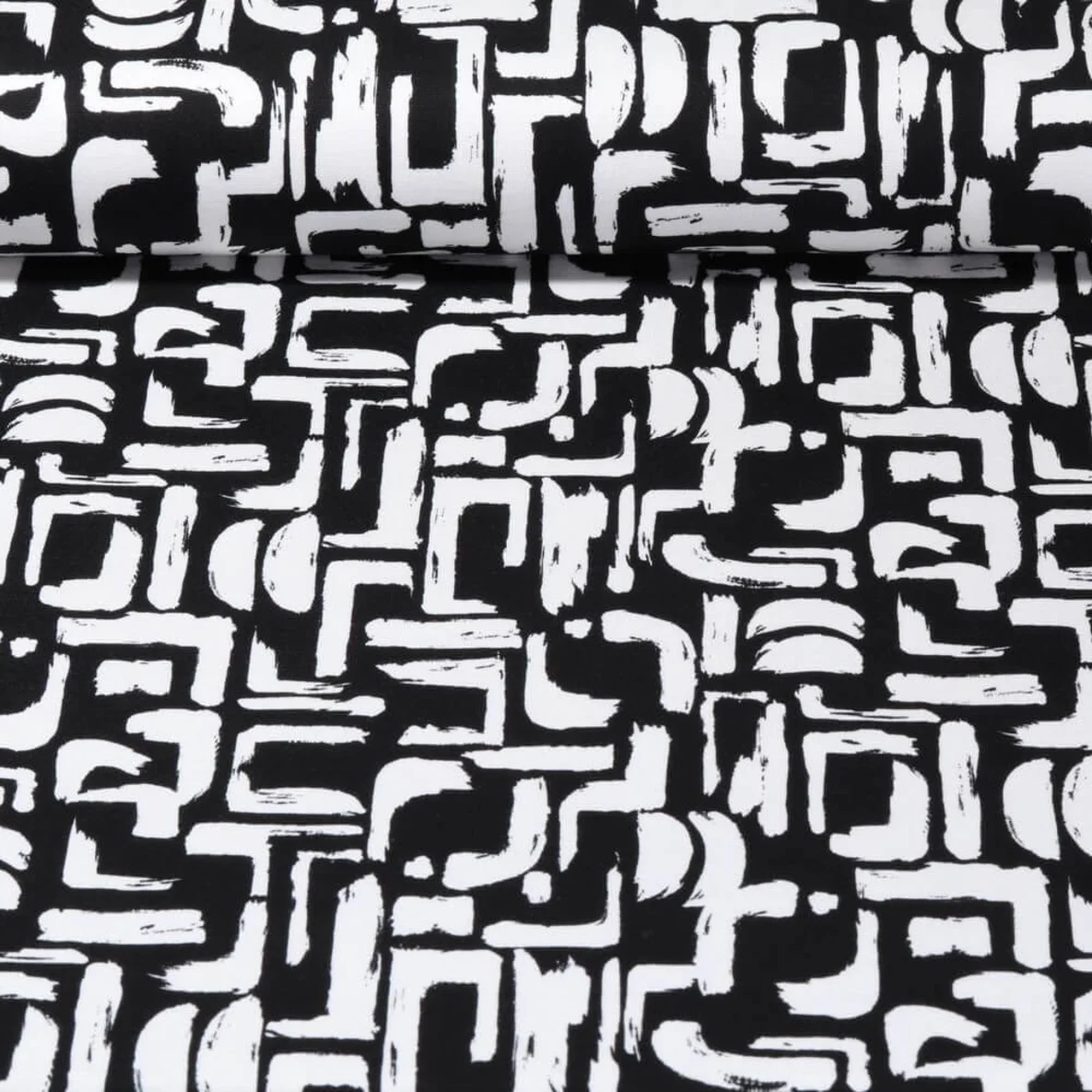 Romanit Jersey Travel Black-White Abstrakt