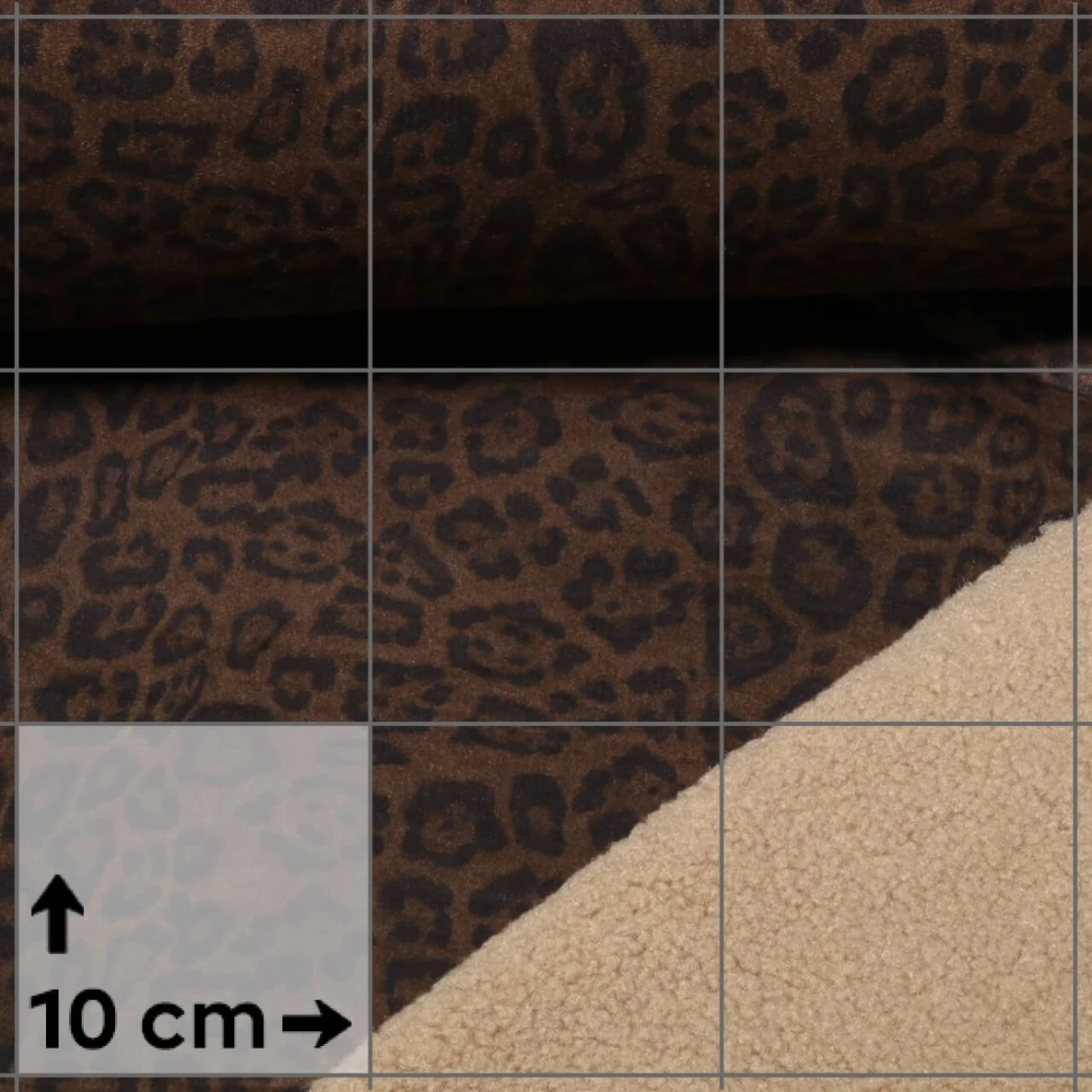 Scuba Wildlederimitat B-Trendy Leo mit Teddy Braun