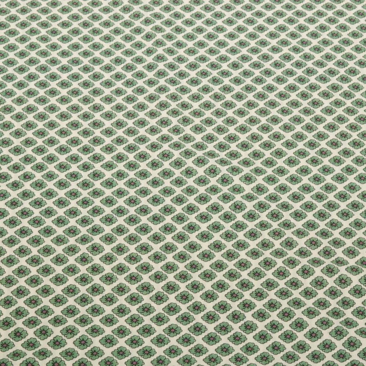 Seersucker Blumen Vintage Glatt Grün