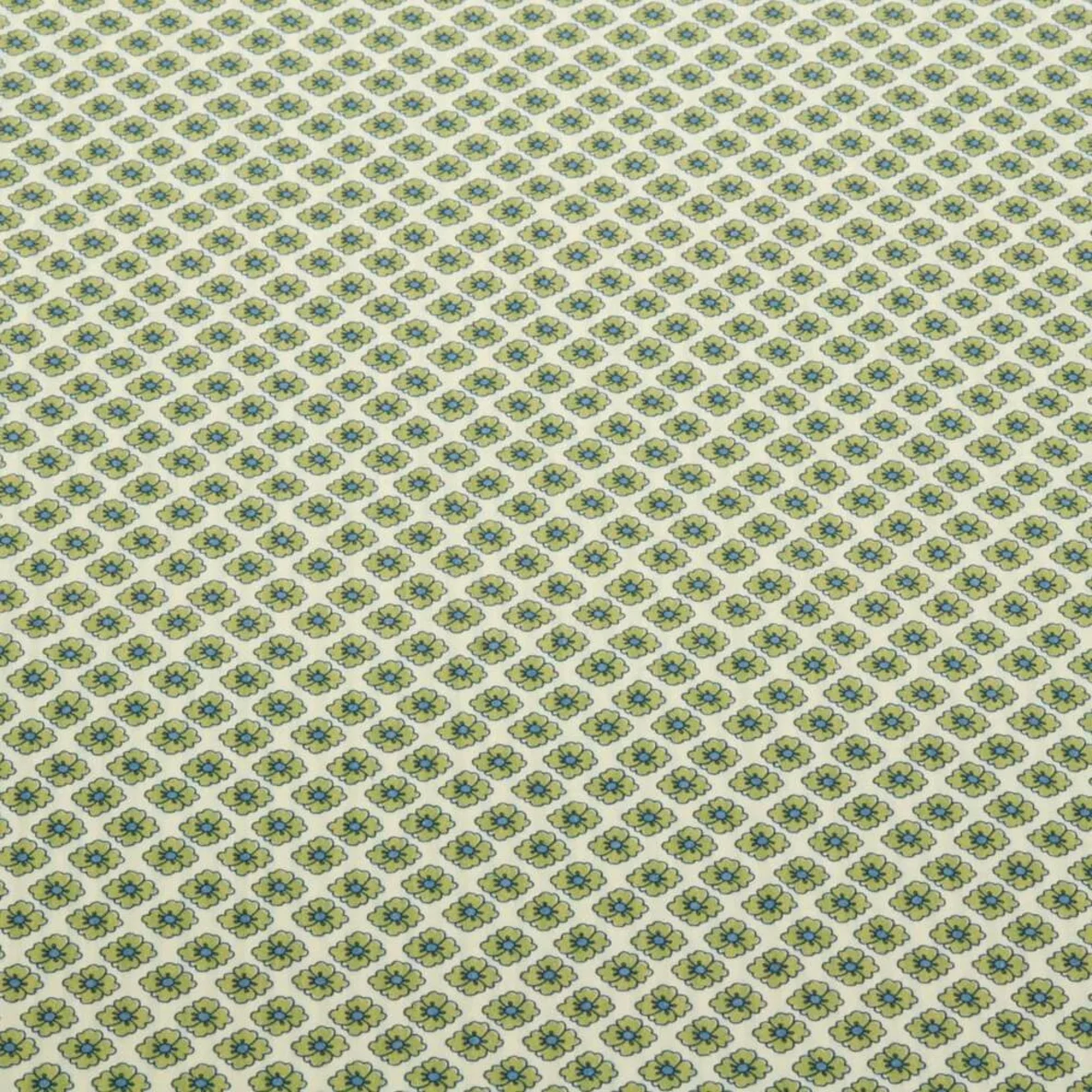 Seersucker Blumen Vintage Glatt Lindgrün