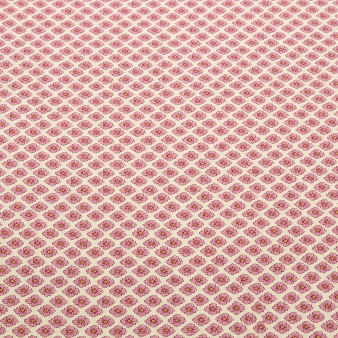 Seersucker Blumen Vintage Glatt Malve 