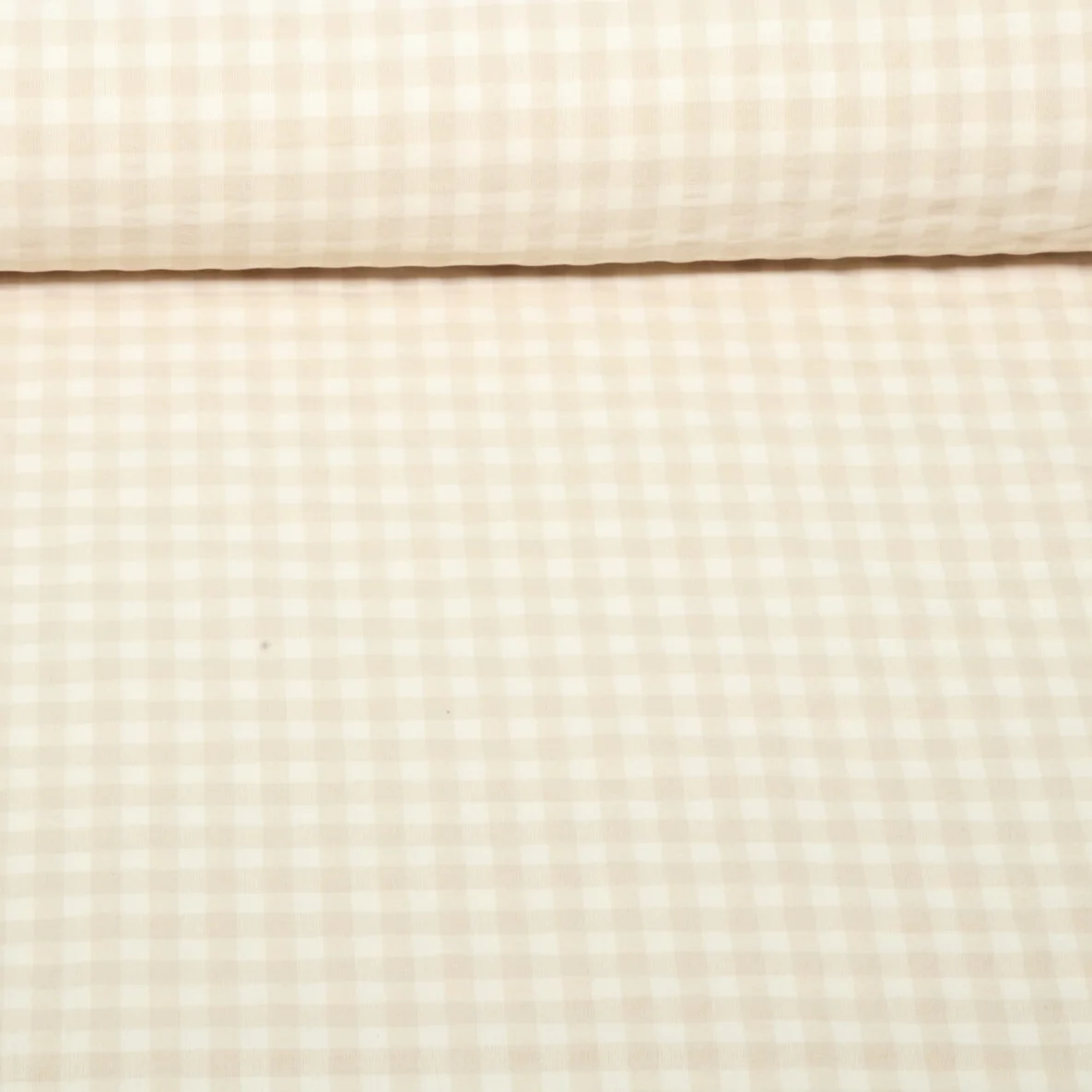 Seersucker Karo Beige Ecru