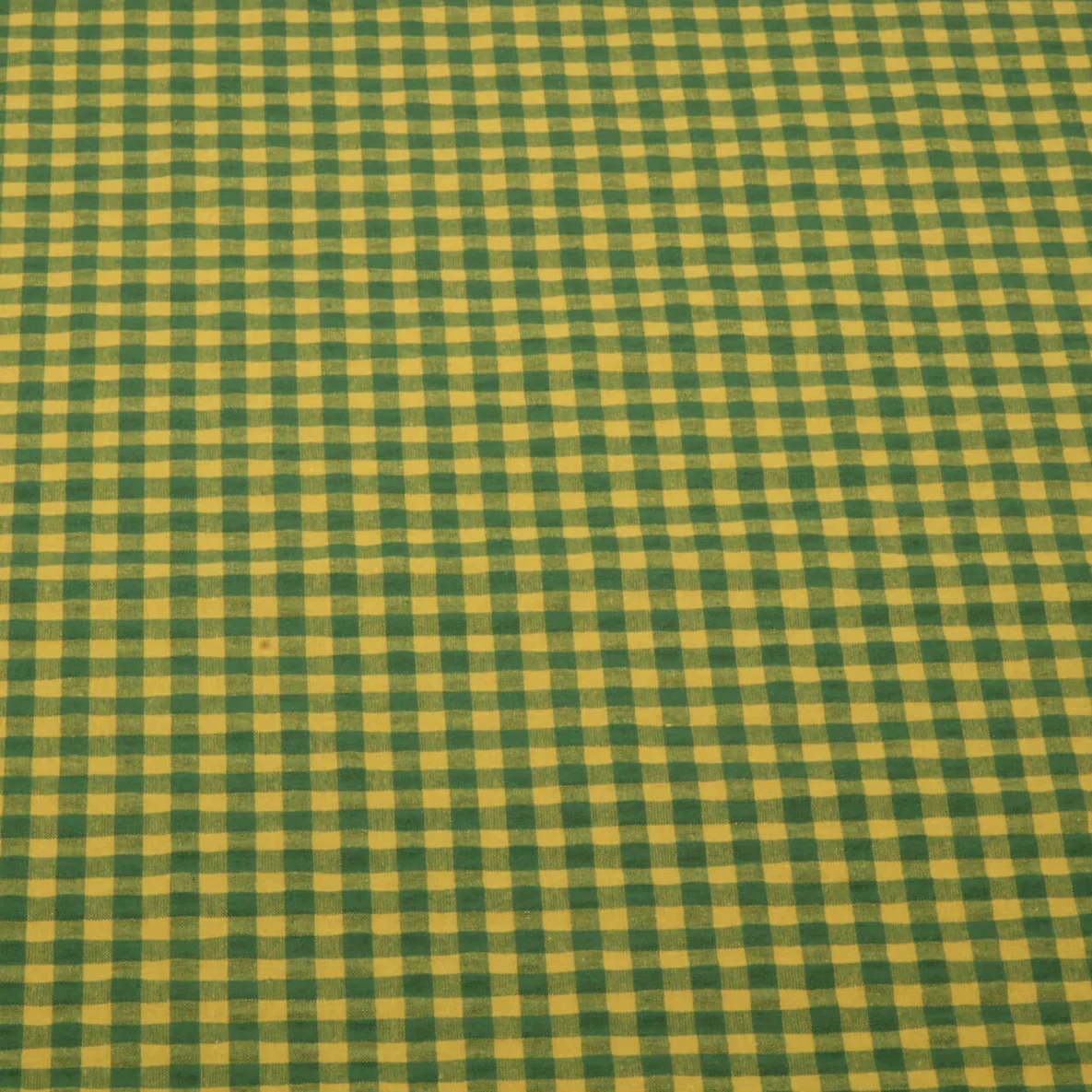 Seersucker Karo Grün Gelb