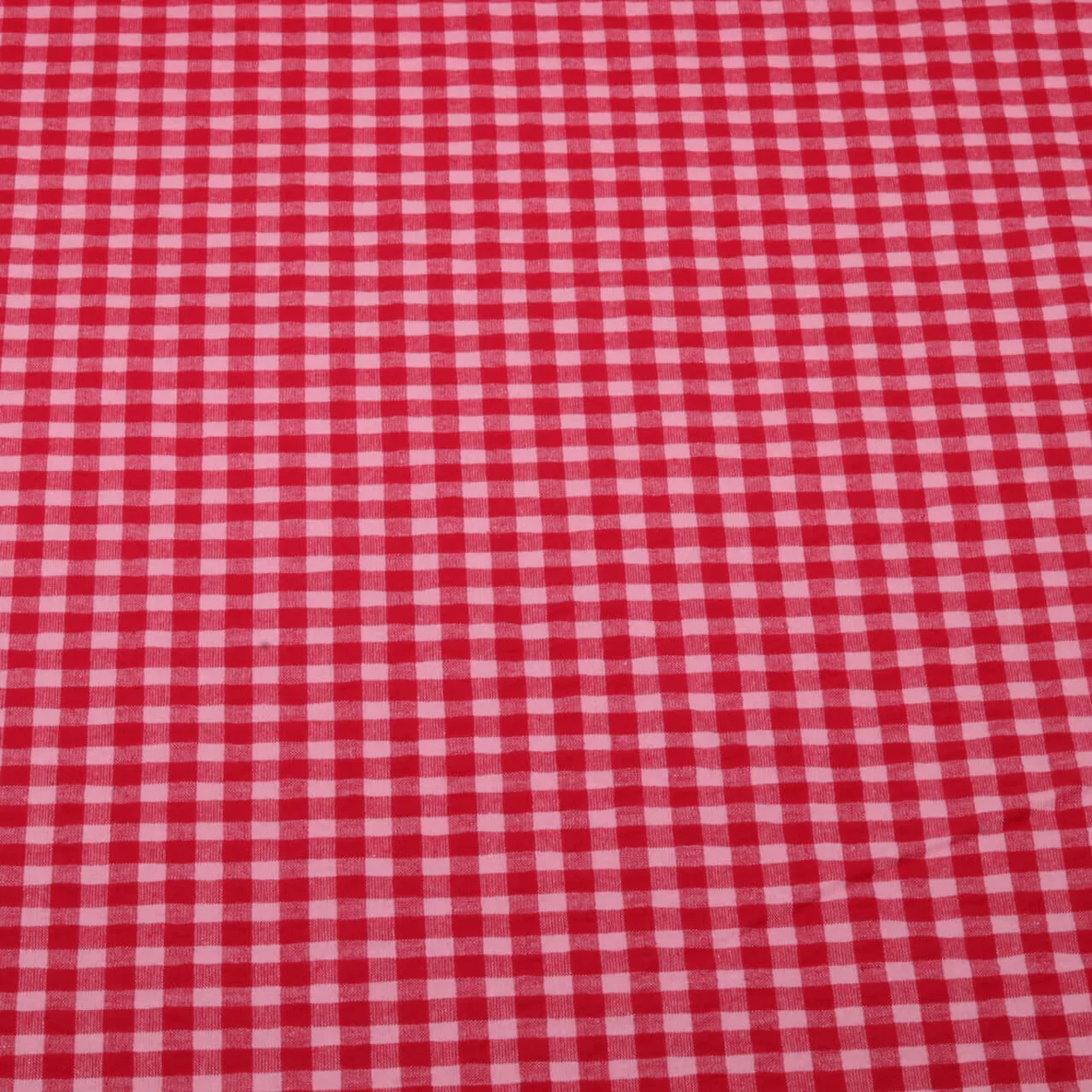 Seersucker Karo Rot Rosa
