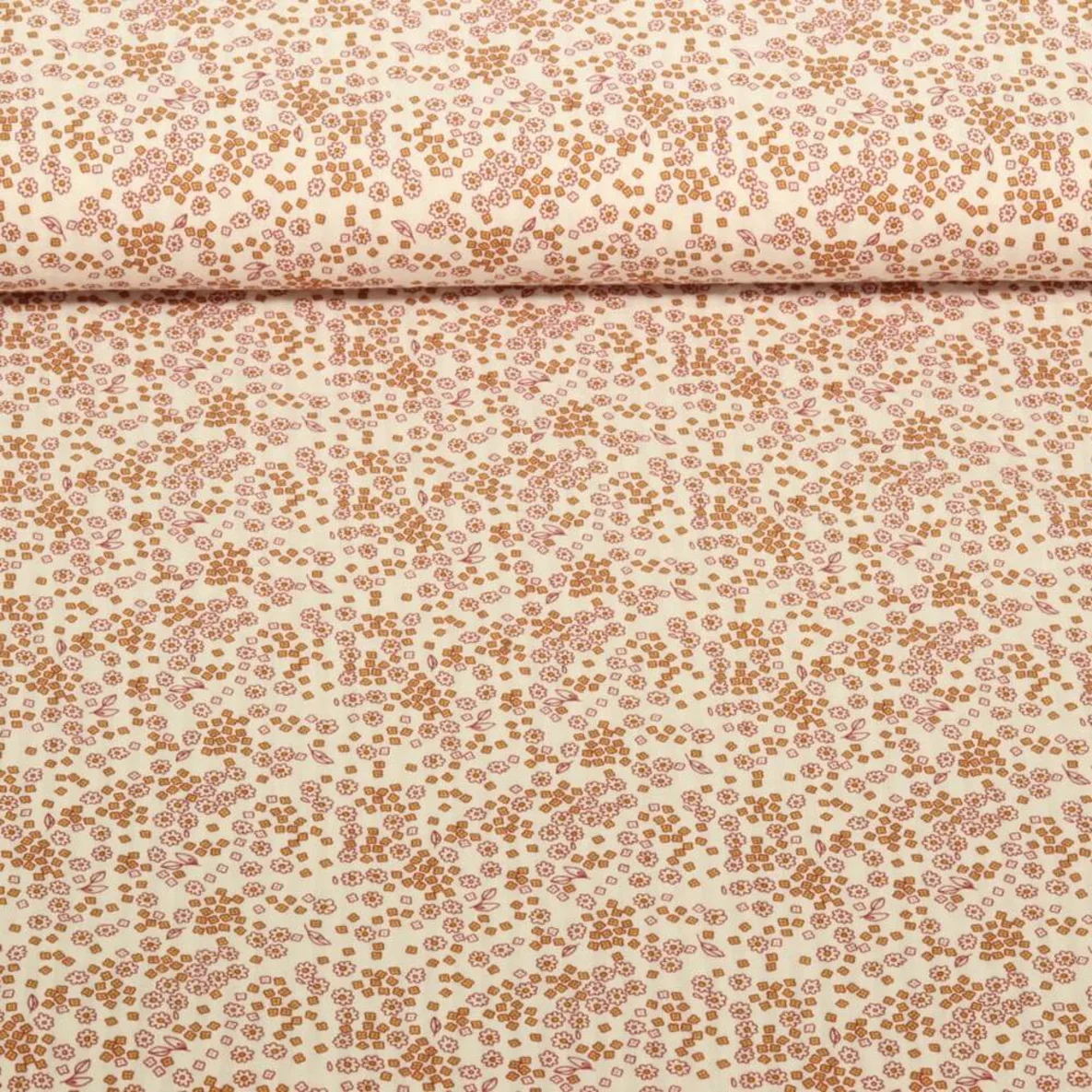 Seersucker Mini Blumen Vintage Orange