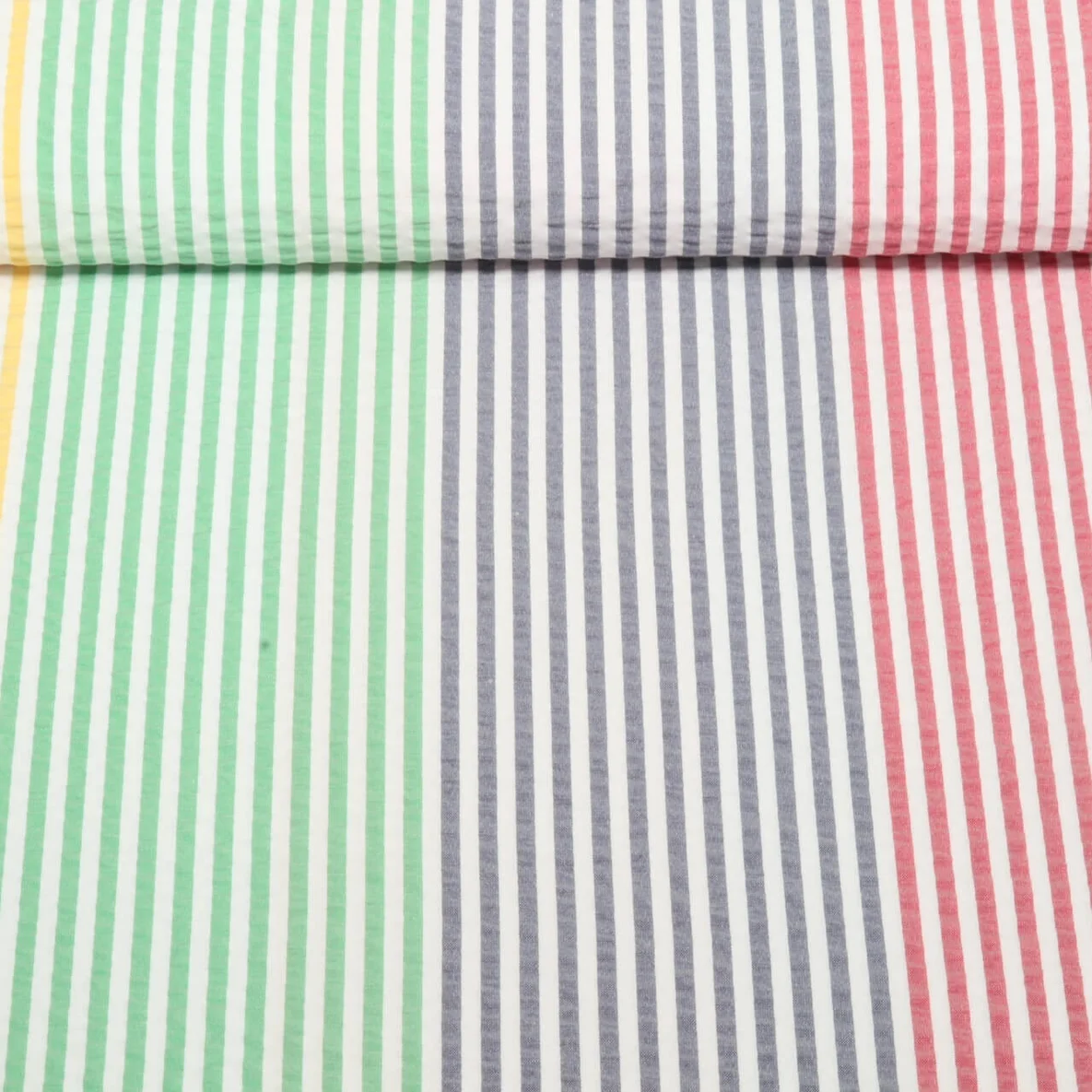 Seersucker Streifen Multicolor