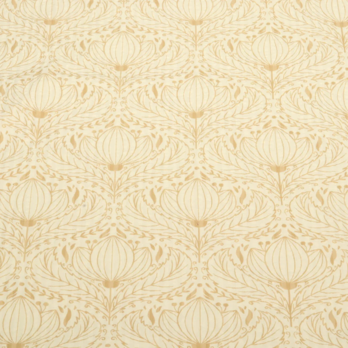 Seersucker Vintage Blüten Ecru Braun