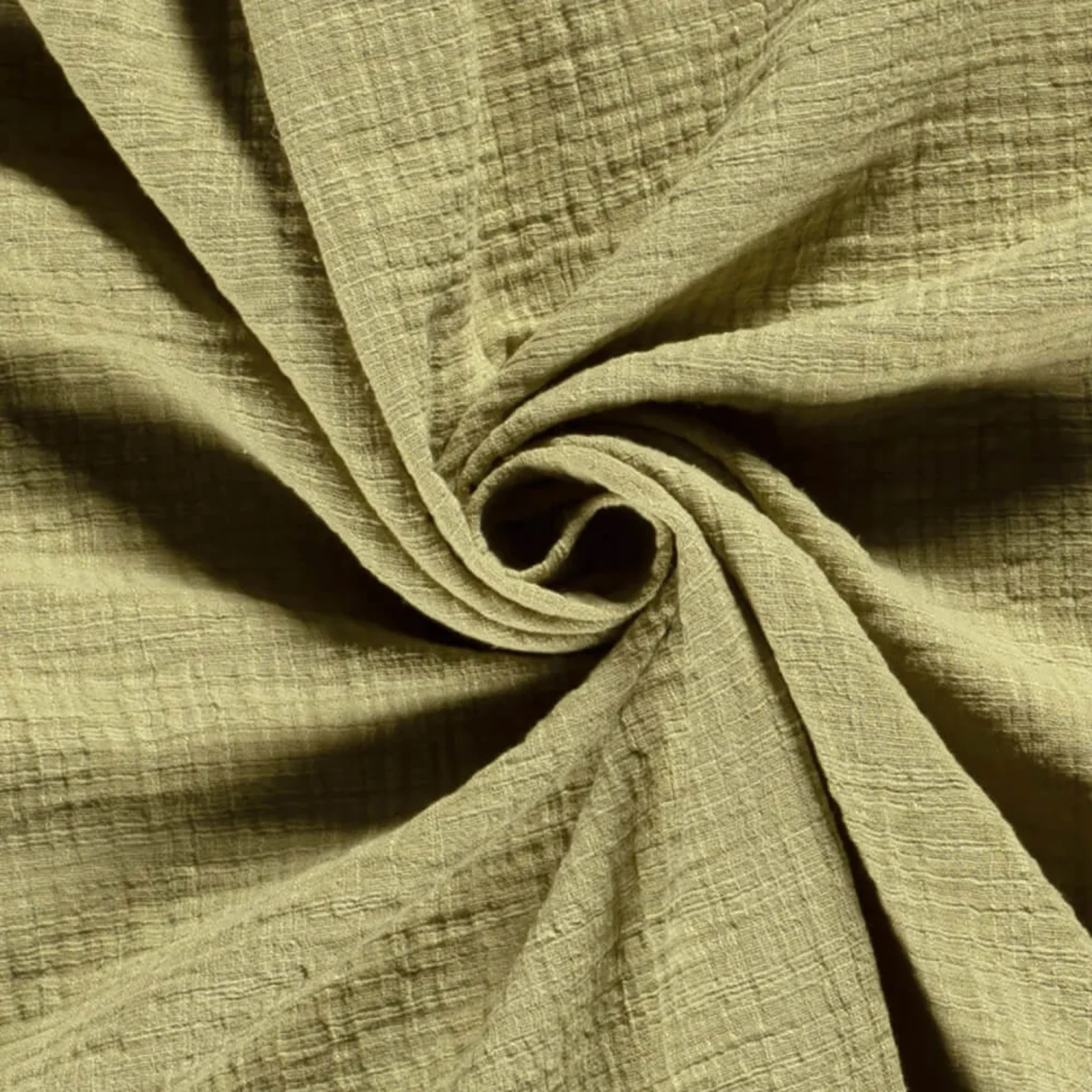 Slub Musselin "Cassie" Olive