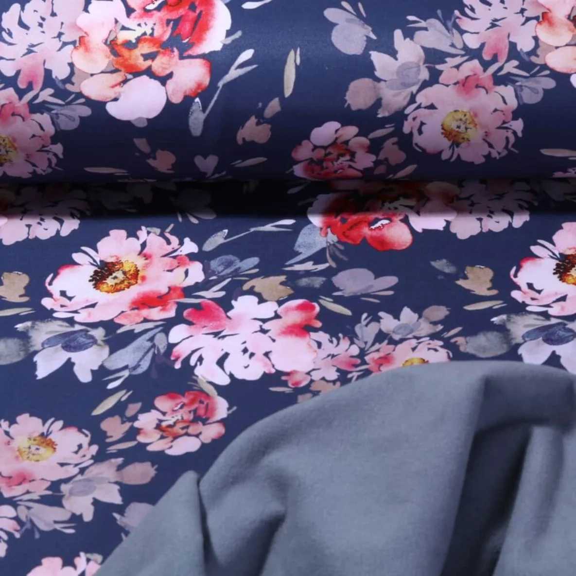 Softshell Blüten Blau