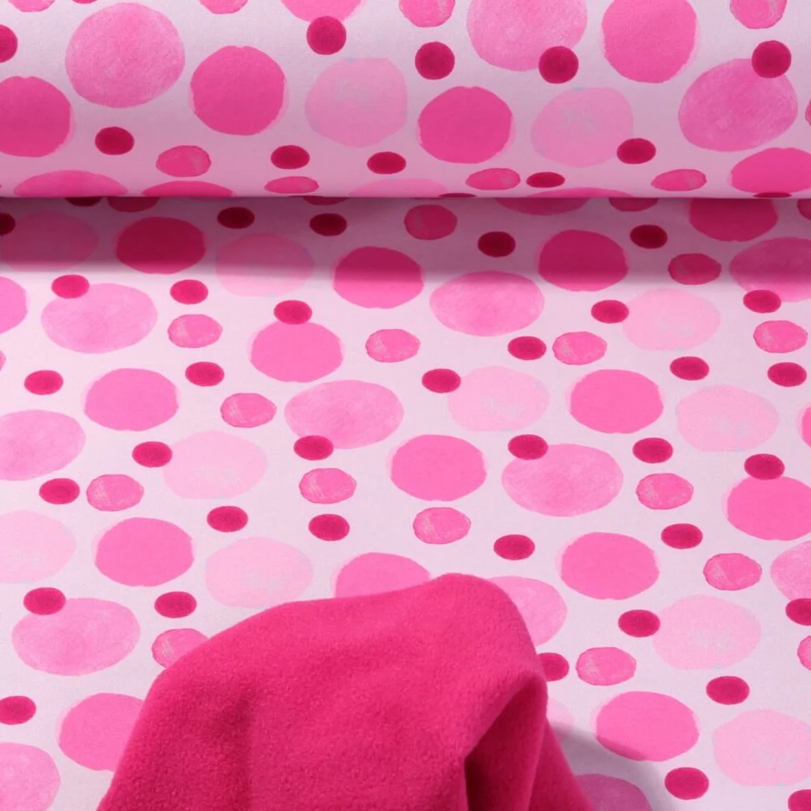 Softshell Gemalte Punkte Rosa