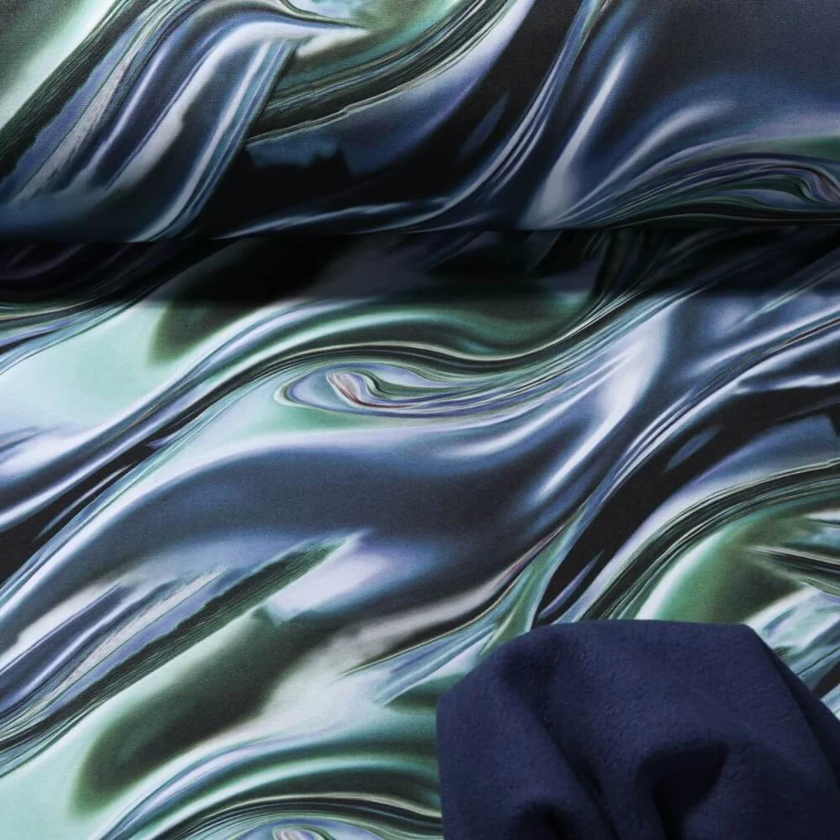 Softshell Marmor Navy Grün
