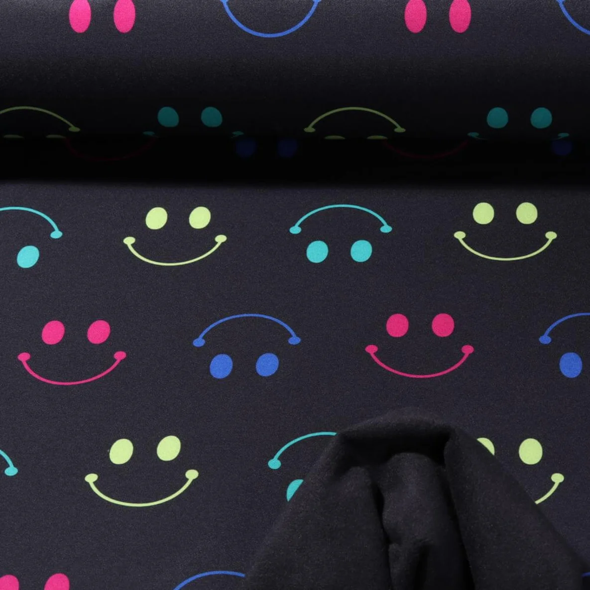 Softshell Smileys Schwarz Bunt