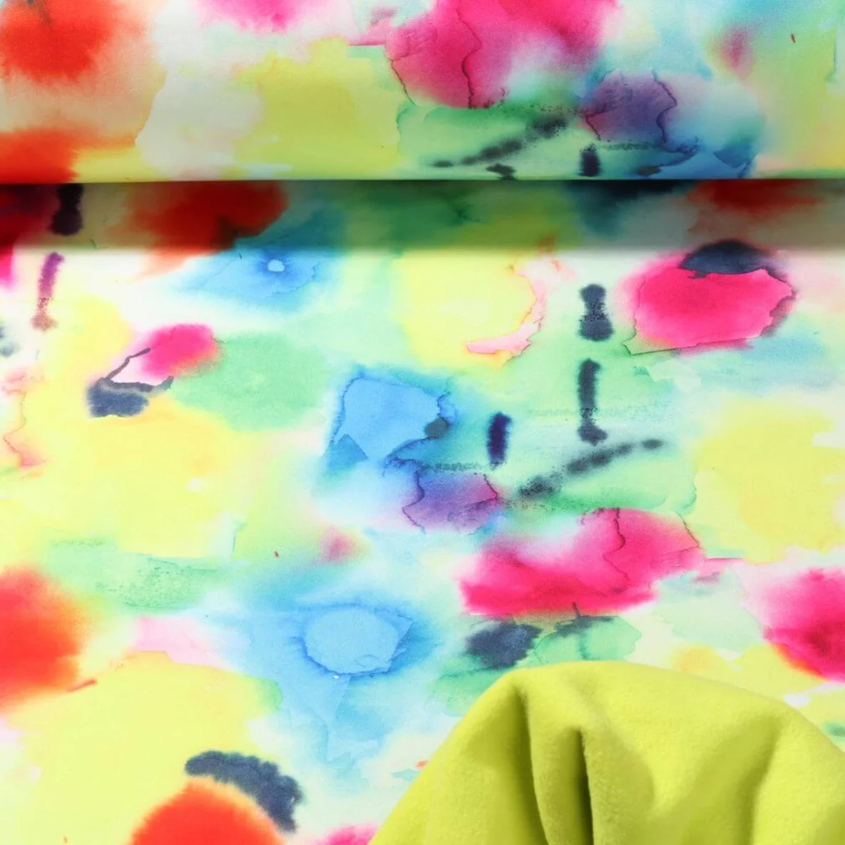 Softshell Wasserfarben Gelb Multicolor