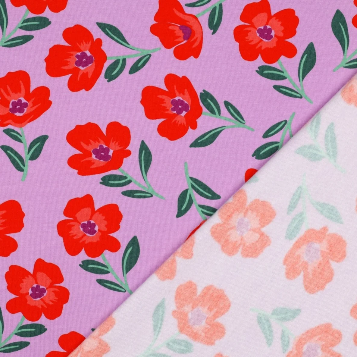 Softsweat Mohnblumen Flieder