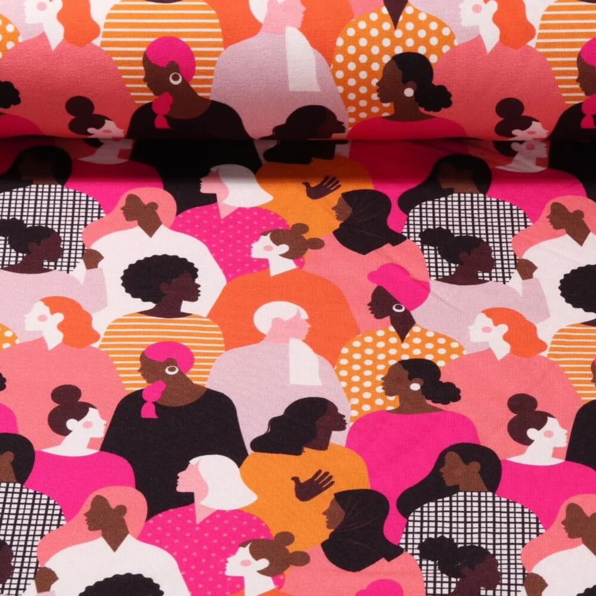 Sommersweat "Frauen der Welt" Orange Angeraut