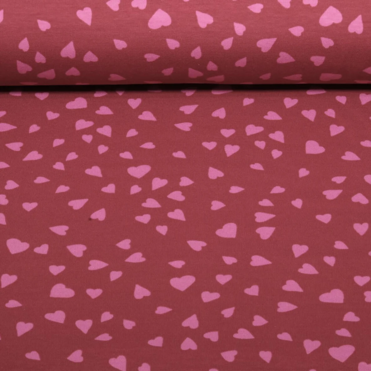 Sommersweat French Terry Herzen Bordeaux