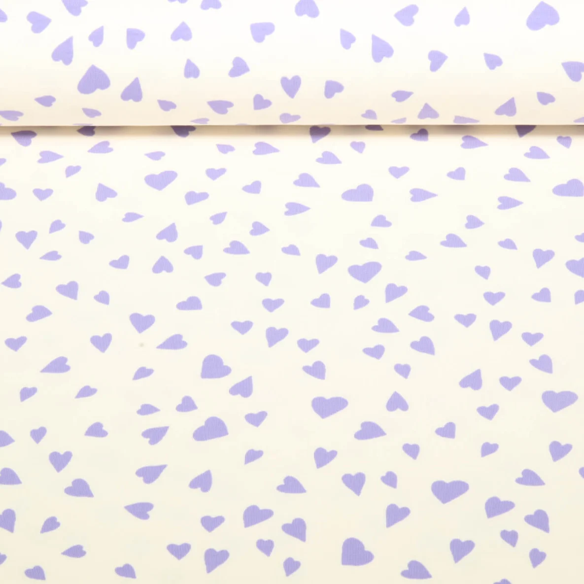 Sommersweat French Terry Herzen Ecru