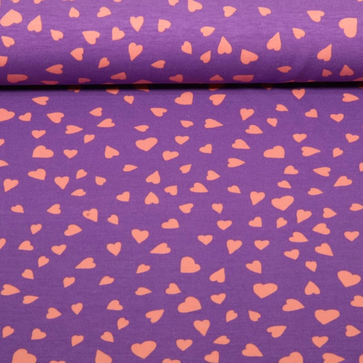 Sommersweat French Terry Herzen Lila