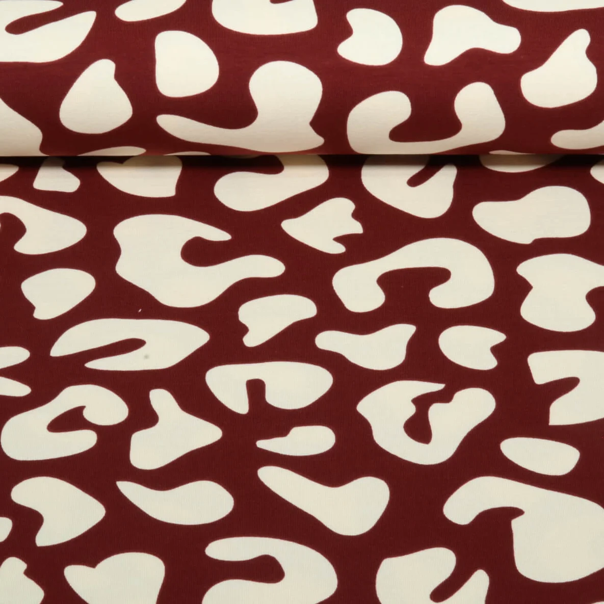 Sommersweat French Terry Leopard Braun Ecru