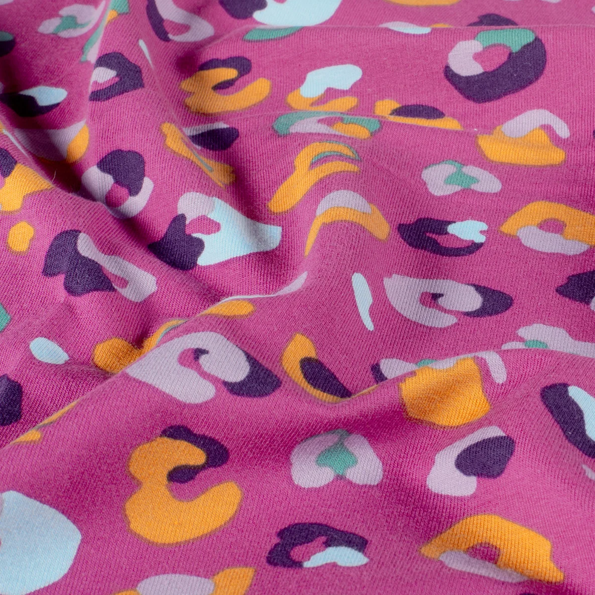 Sommersweat French Terry Leopard Pink