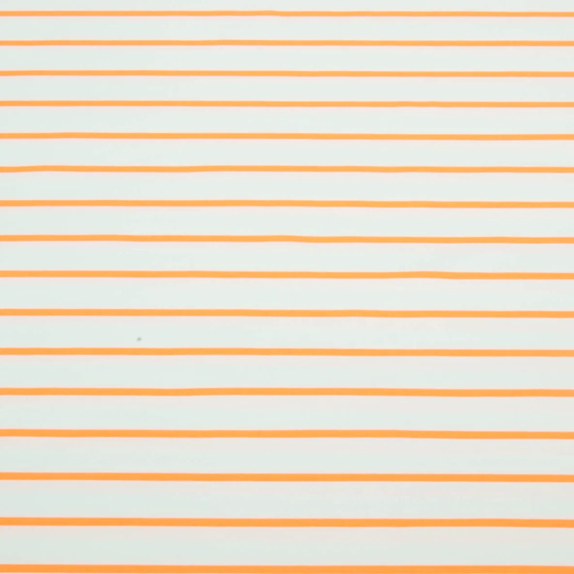 Sommersweat - French Terry Streifen Weiß Neon Orange