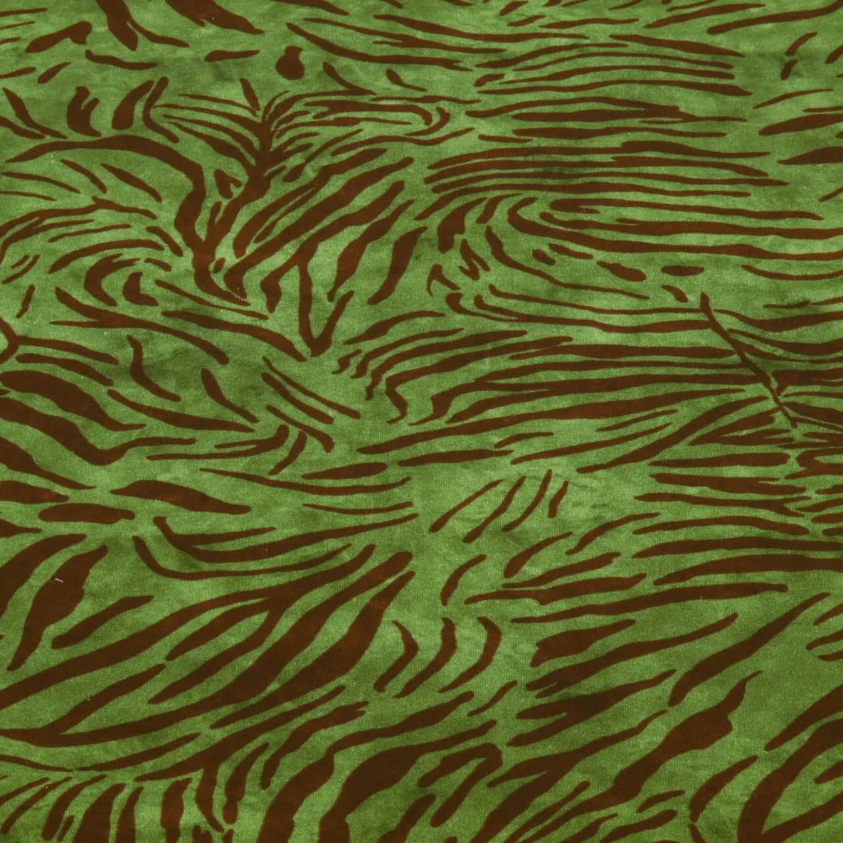 Sommersweat French Terry Zebra Olivgrün