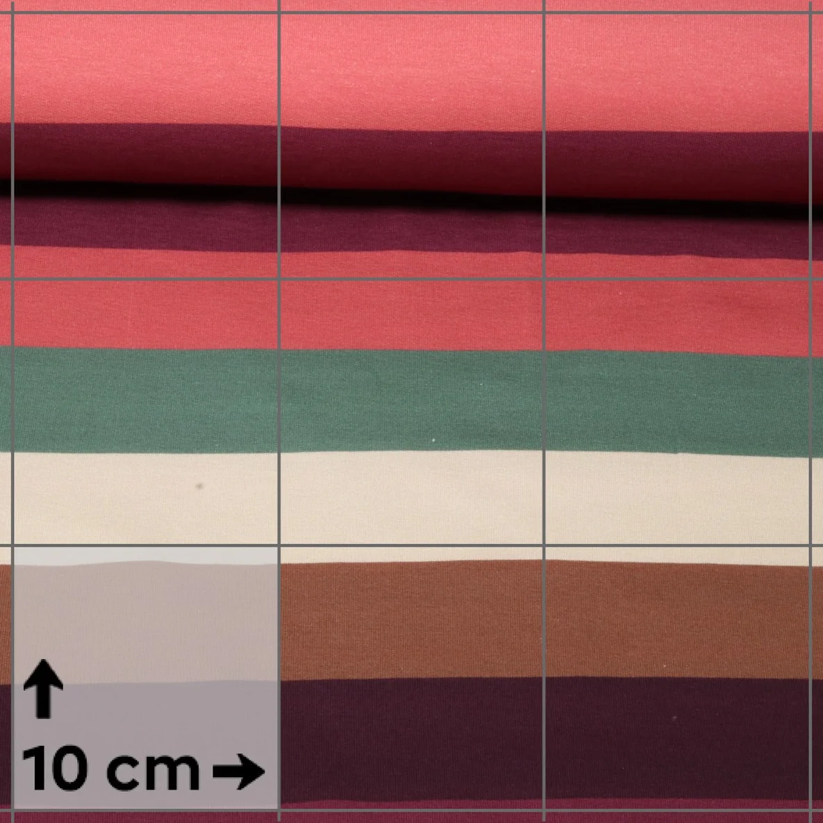 Sommersweat Streifen XL Grün Multicolor