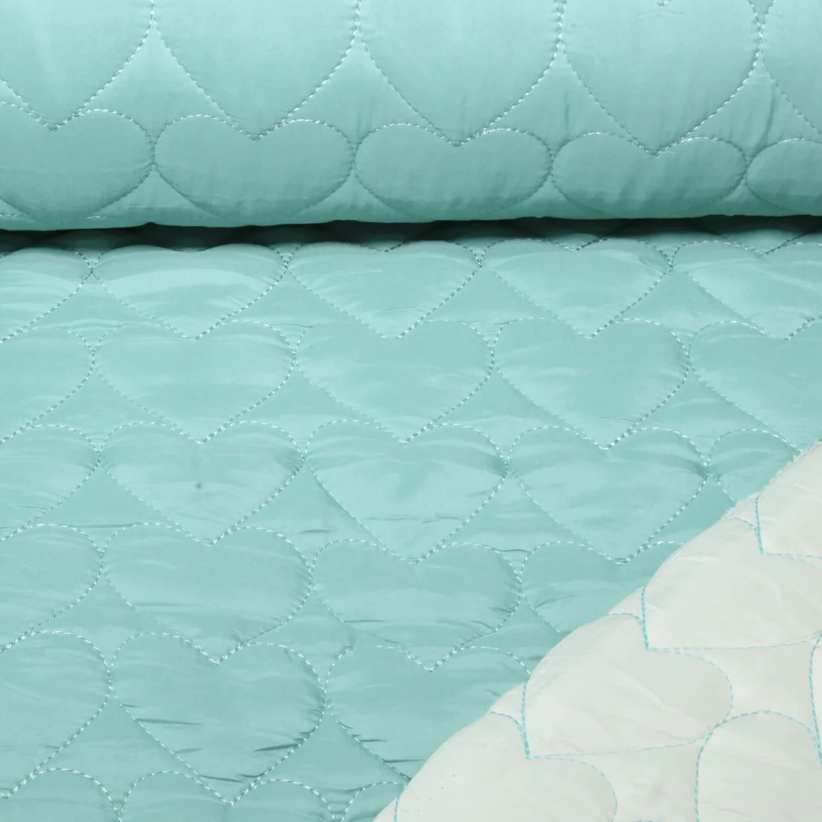 Steppstoff B-Trendy Wasserdicht Herzen Hellmint
