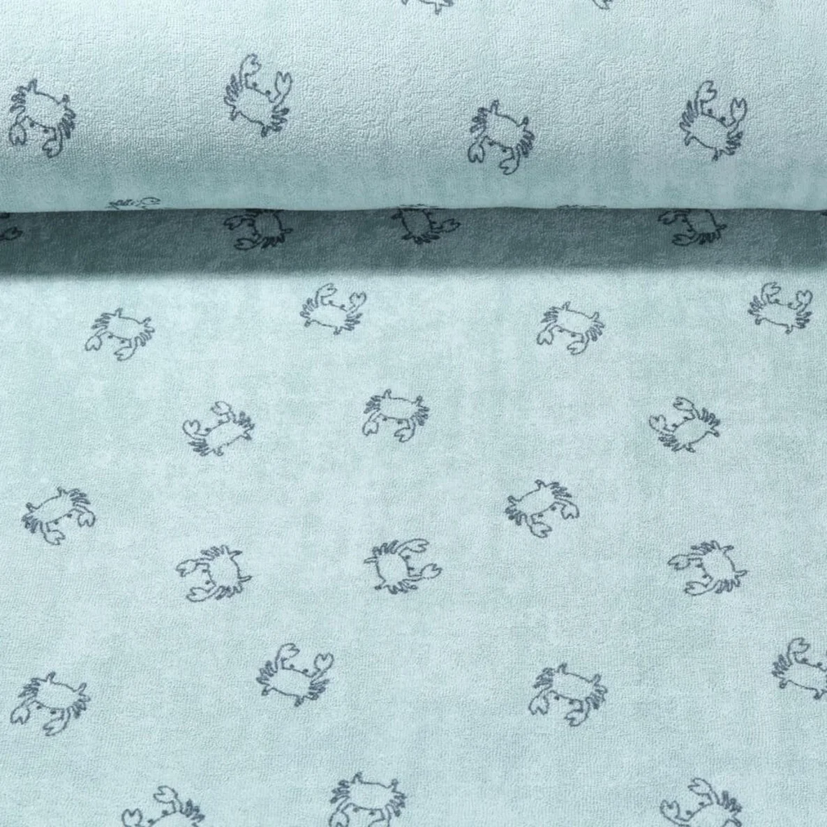 Stretch Frottee Krabben Mint