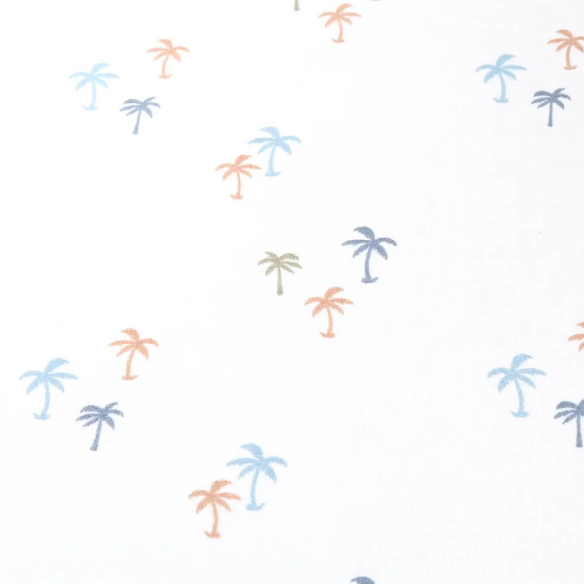 Stretch Frottee Palmen Ecru