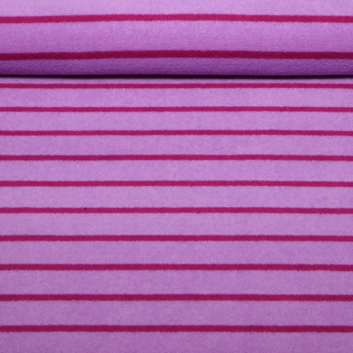 Stretch Frottee Streifen Rosa Fuchsia