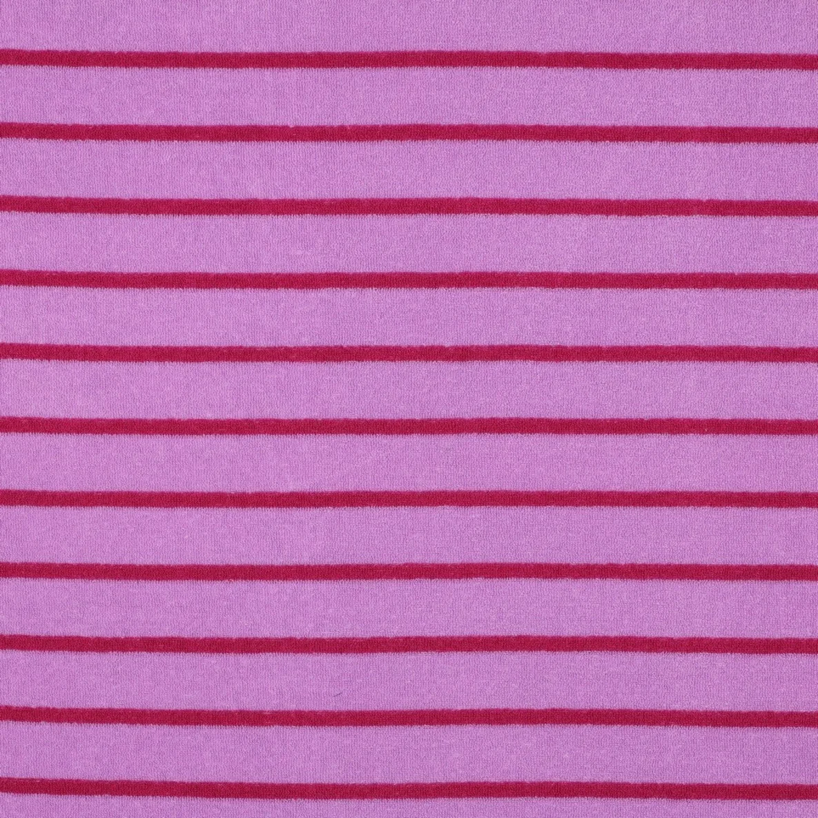 Stretch Frottee Streifen Rosa Fuchsia