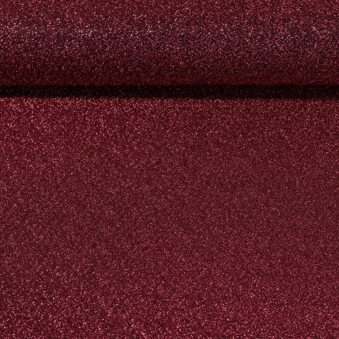 Stretch-Lurex Rubinrot