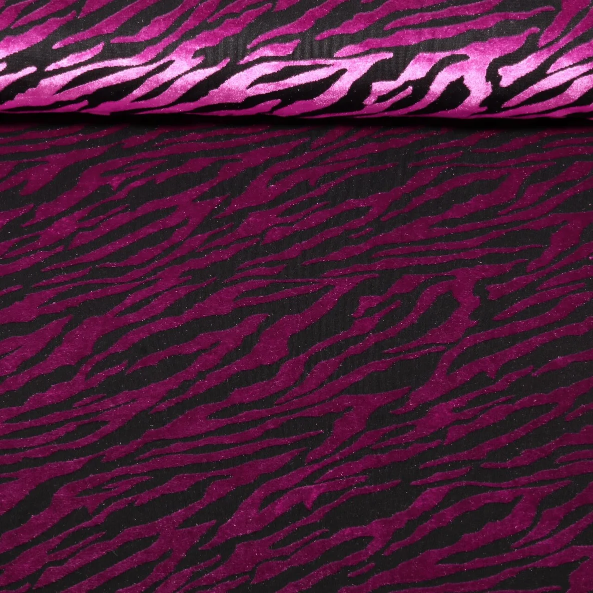 Stretchsamt Ausbrenner Lila