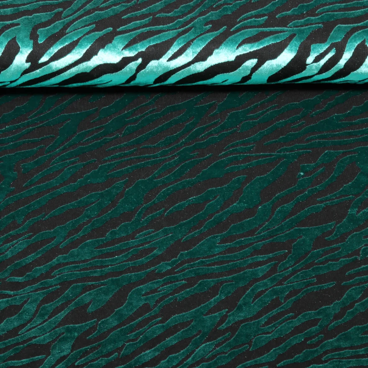 Stretchsamt Ausbrenner Petrol