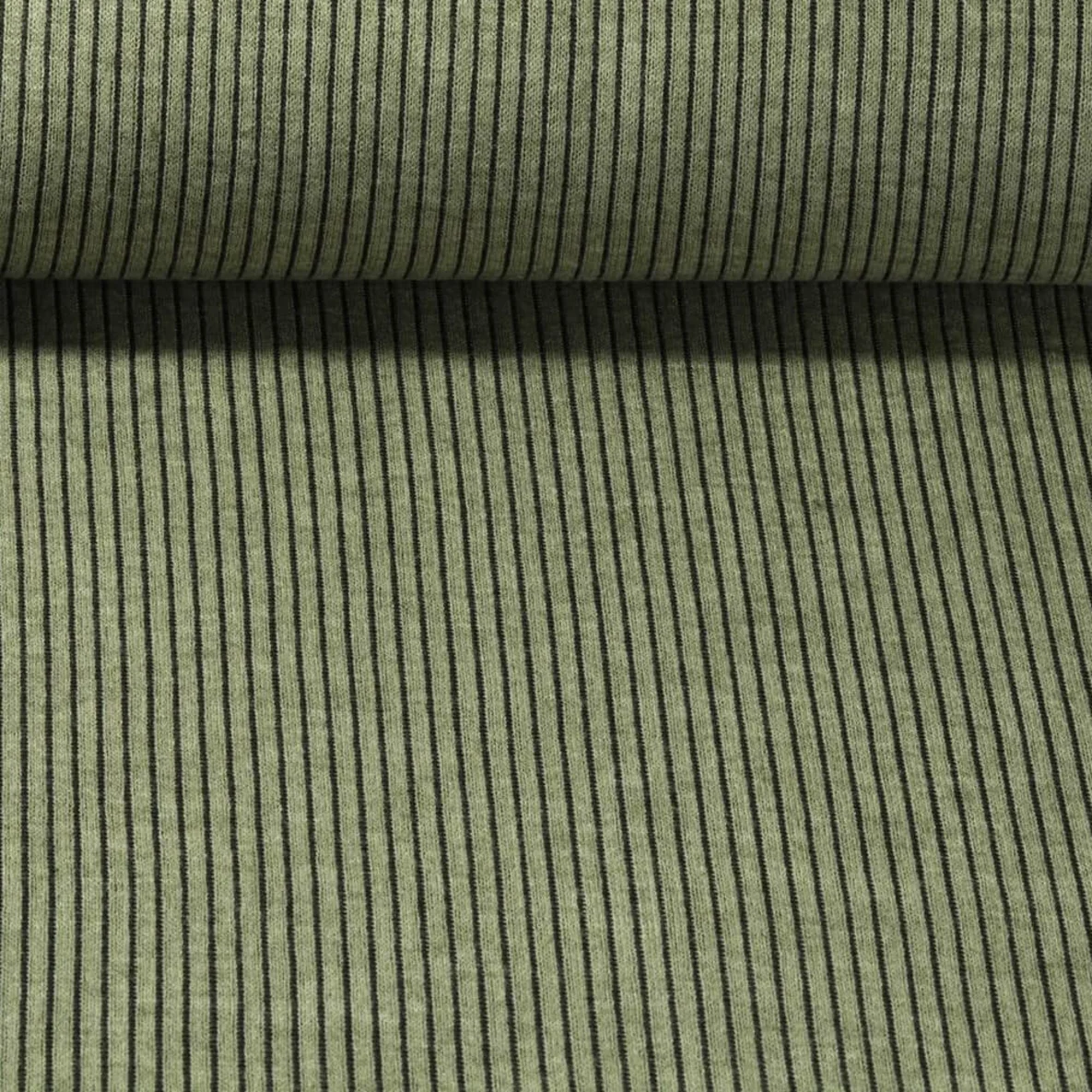 Strickjersey Gerippt Grün