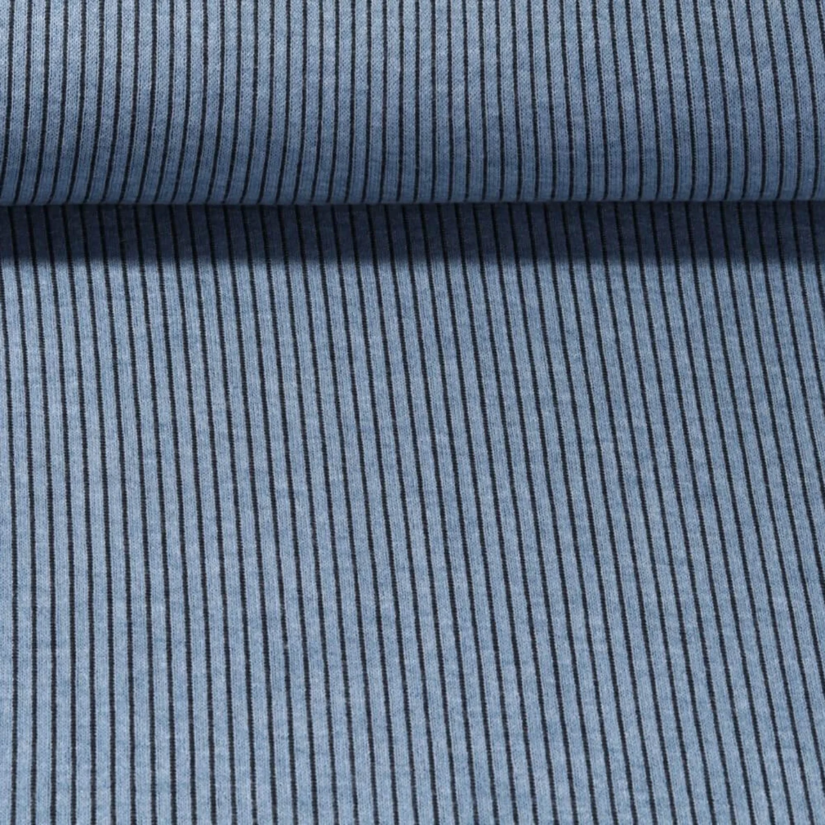 Strickjersey Gerippt Jeans