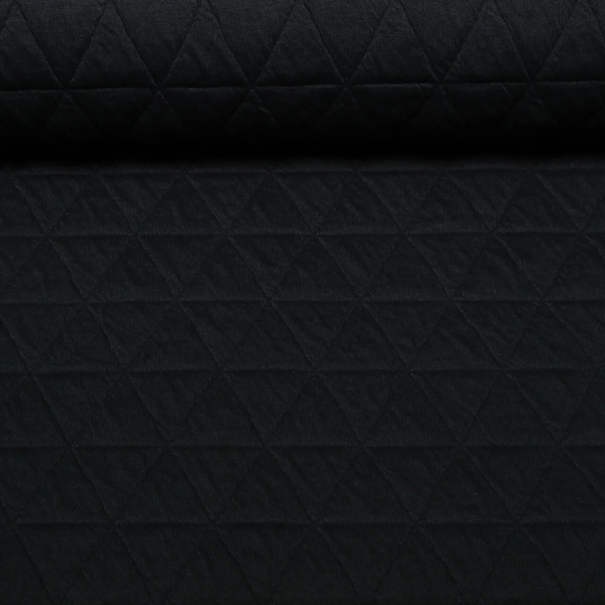 Strickjersey Gesteppt Dreiecke Schwarz