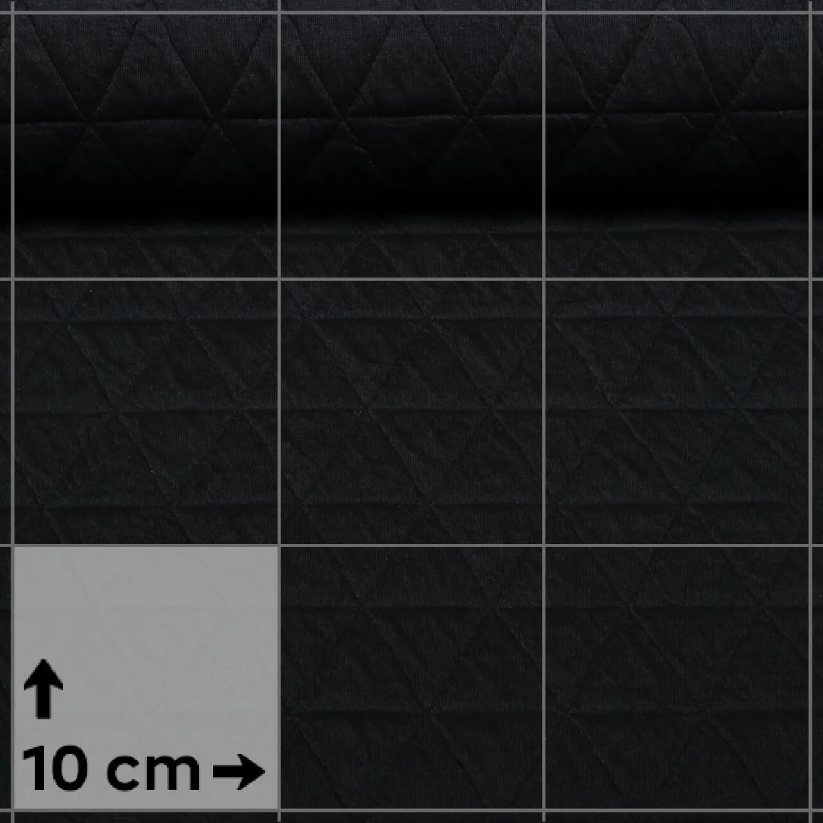 Strickjersey Gesteppt Dreiecke Schwarz