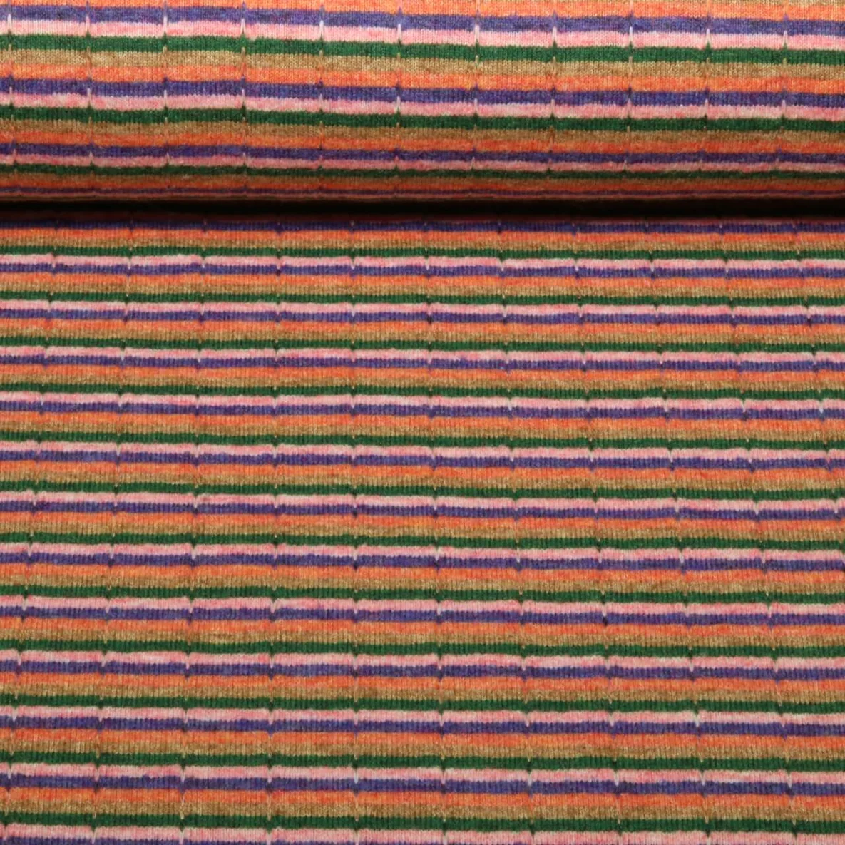 Strickjersey Jacquard Streifen Multicolor