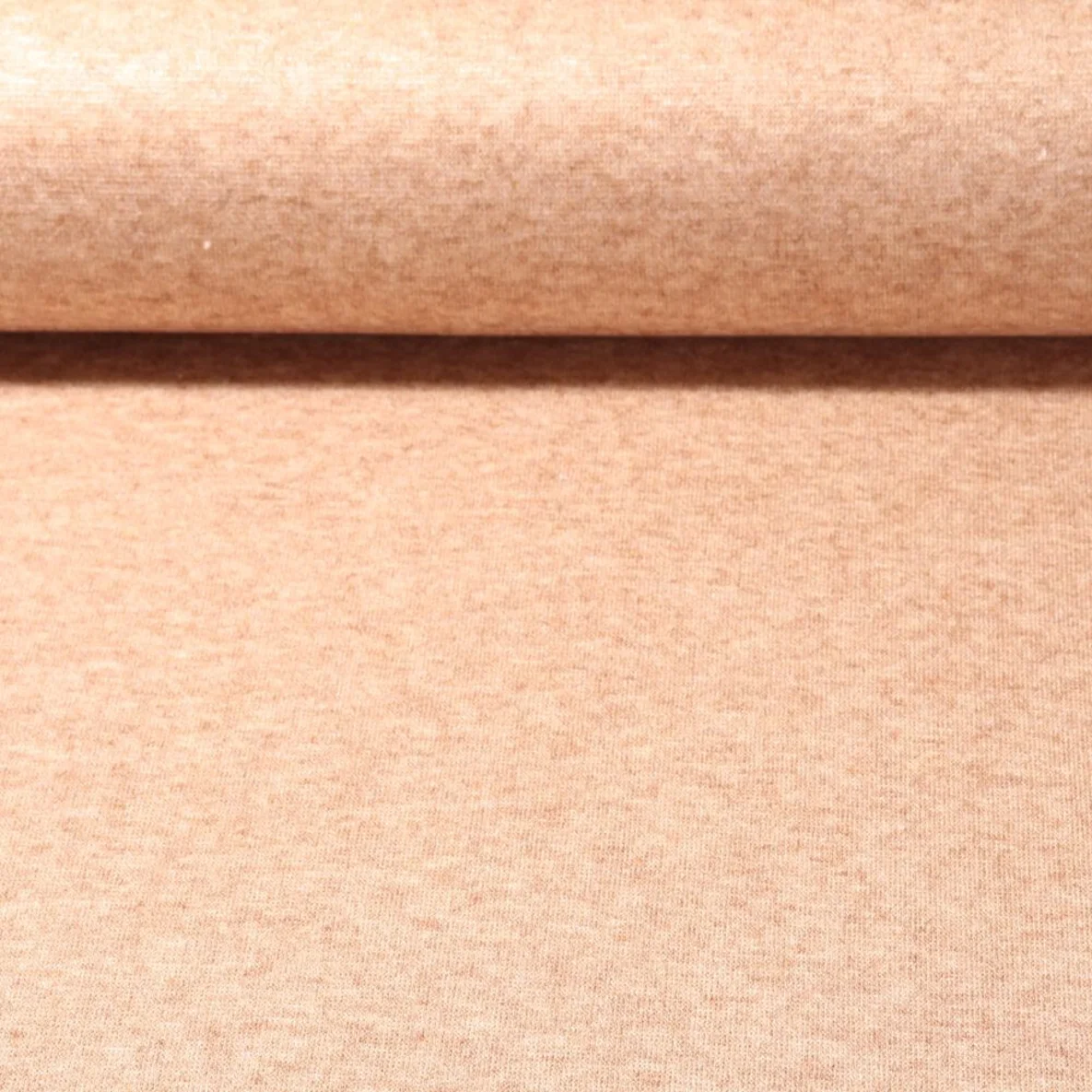 Strickjersey Melange Pastell Beige