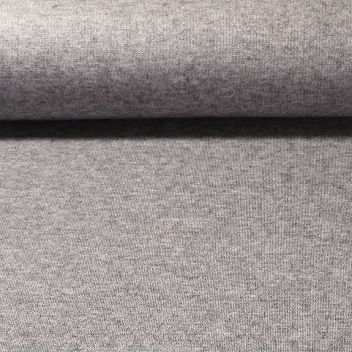 Strickjersey Melange Pastell Grau