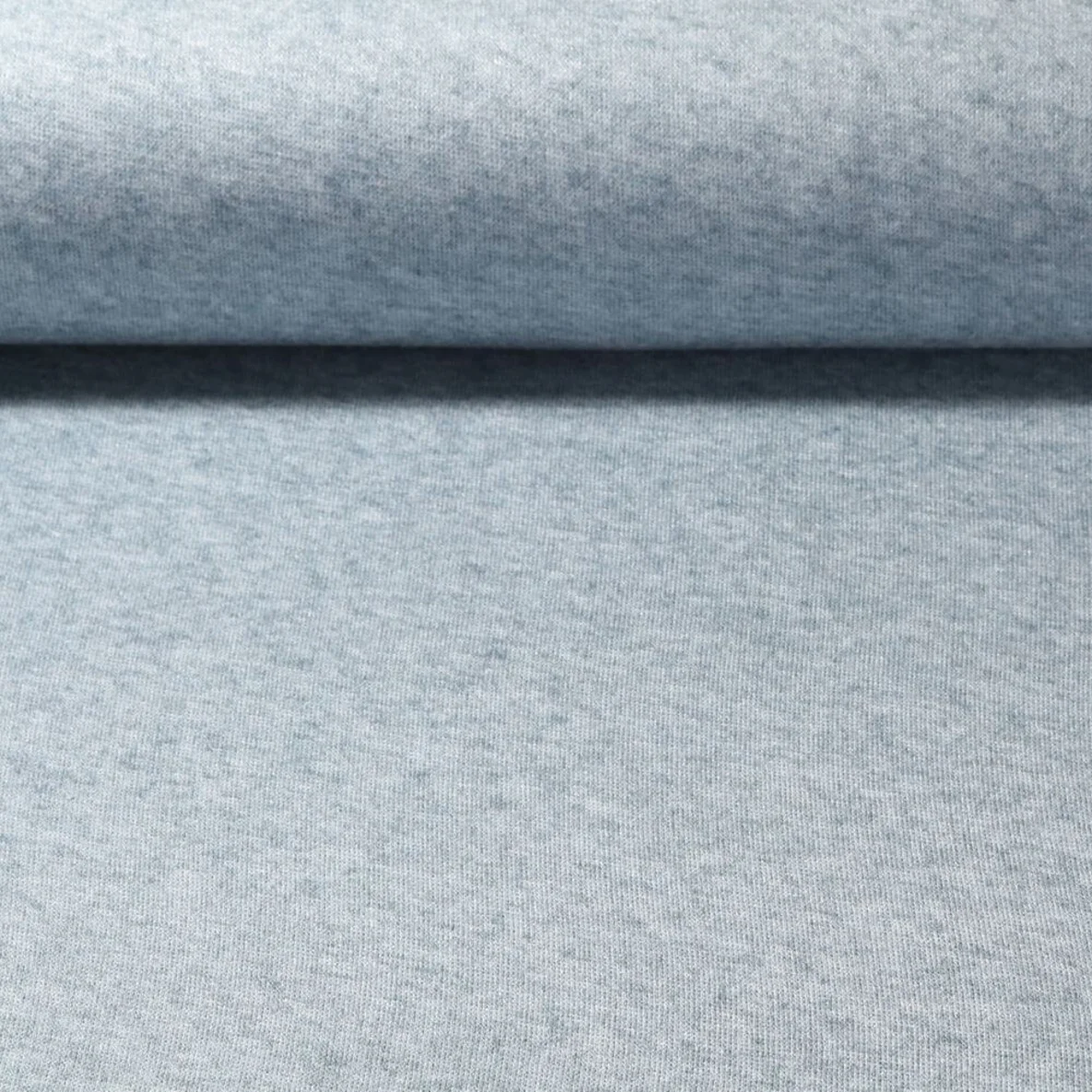 Strickjersey Melange Pastell Hellblau