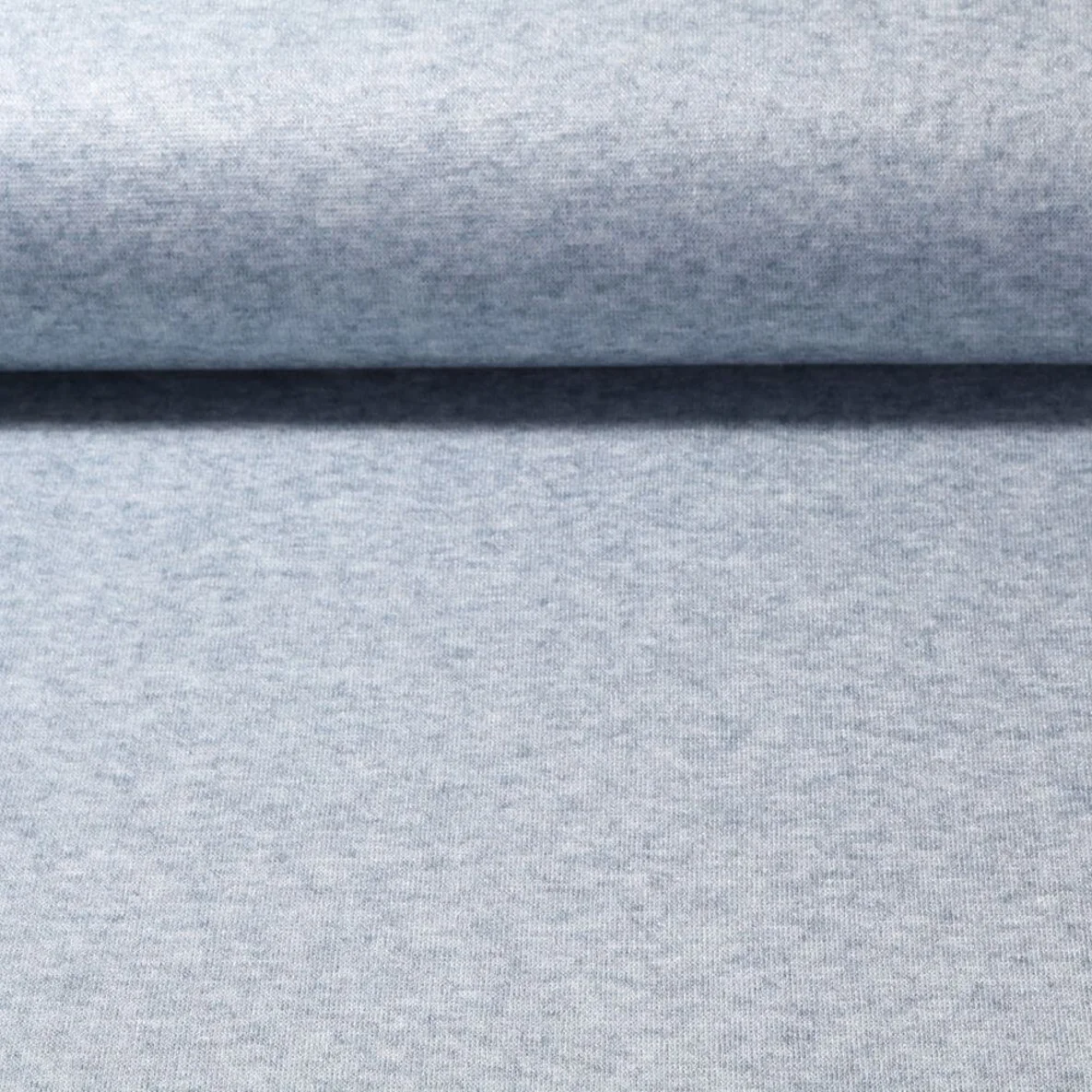 Strickjersey Melange Pastell Jeansblau