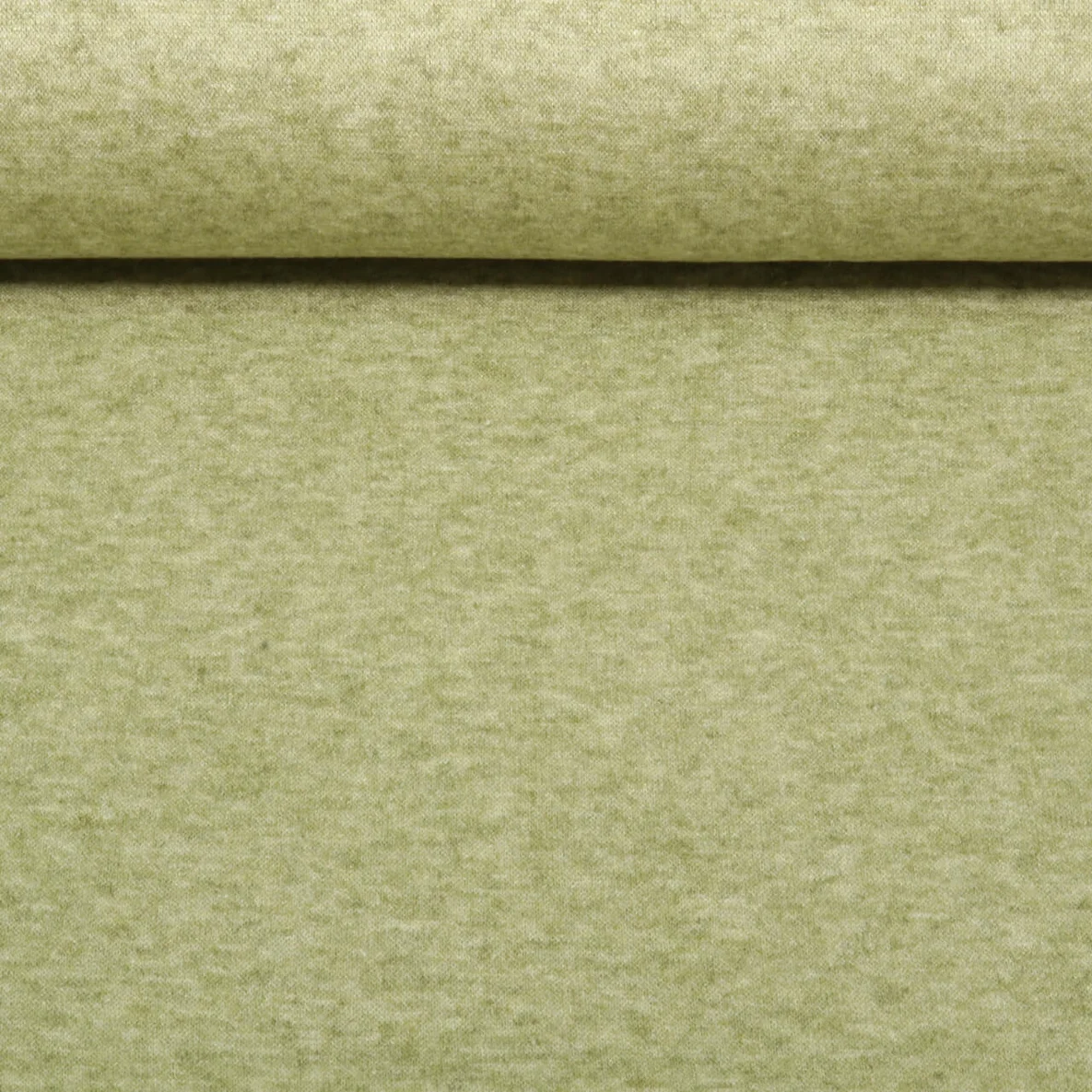 Strickjersey Melange Pastell Khaki 