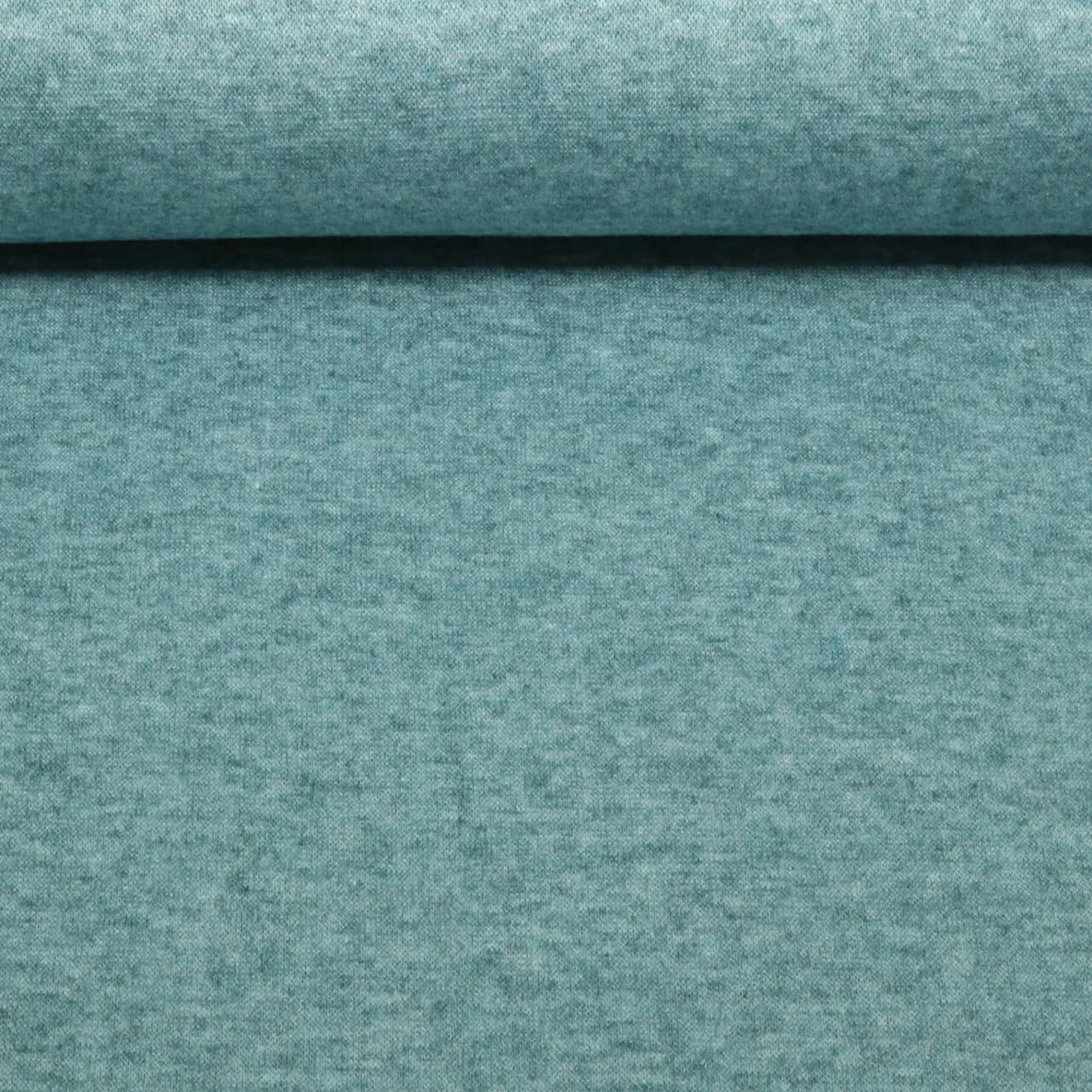 Strickjersey Melange Pastell Petrol 
